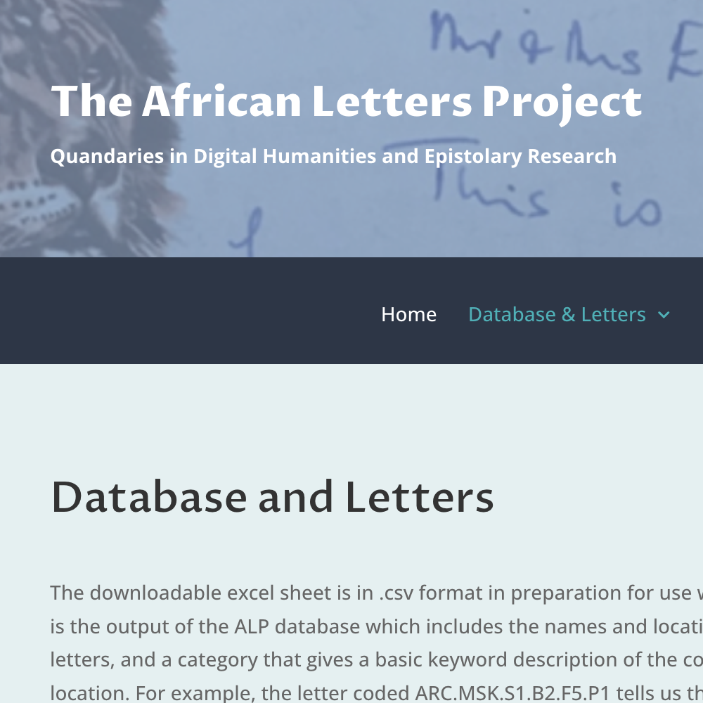The African Letters Project