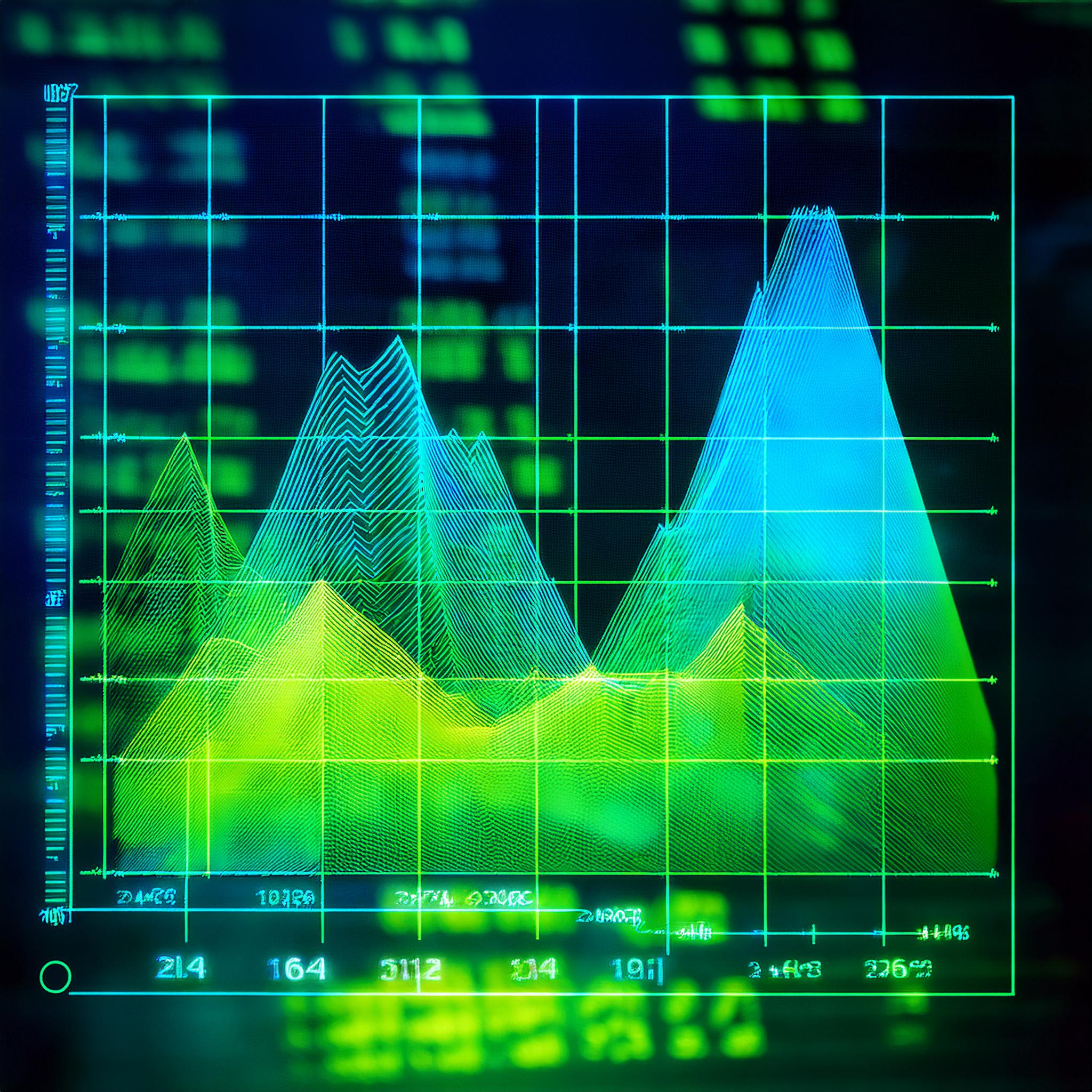 AI image of data in spreadsheets