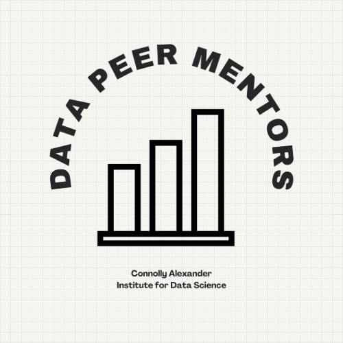 Data Peer Mentor Logo with Bar Graph